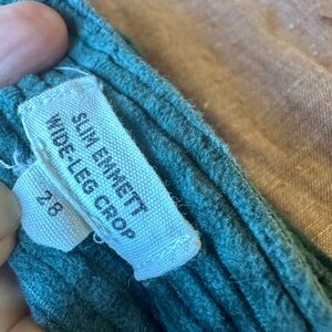 Madewell slim Emmett Wide Leg crop corduroy pants